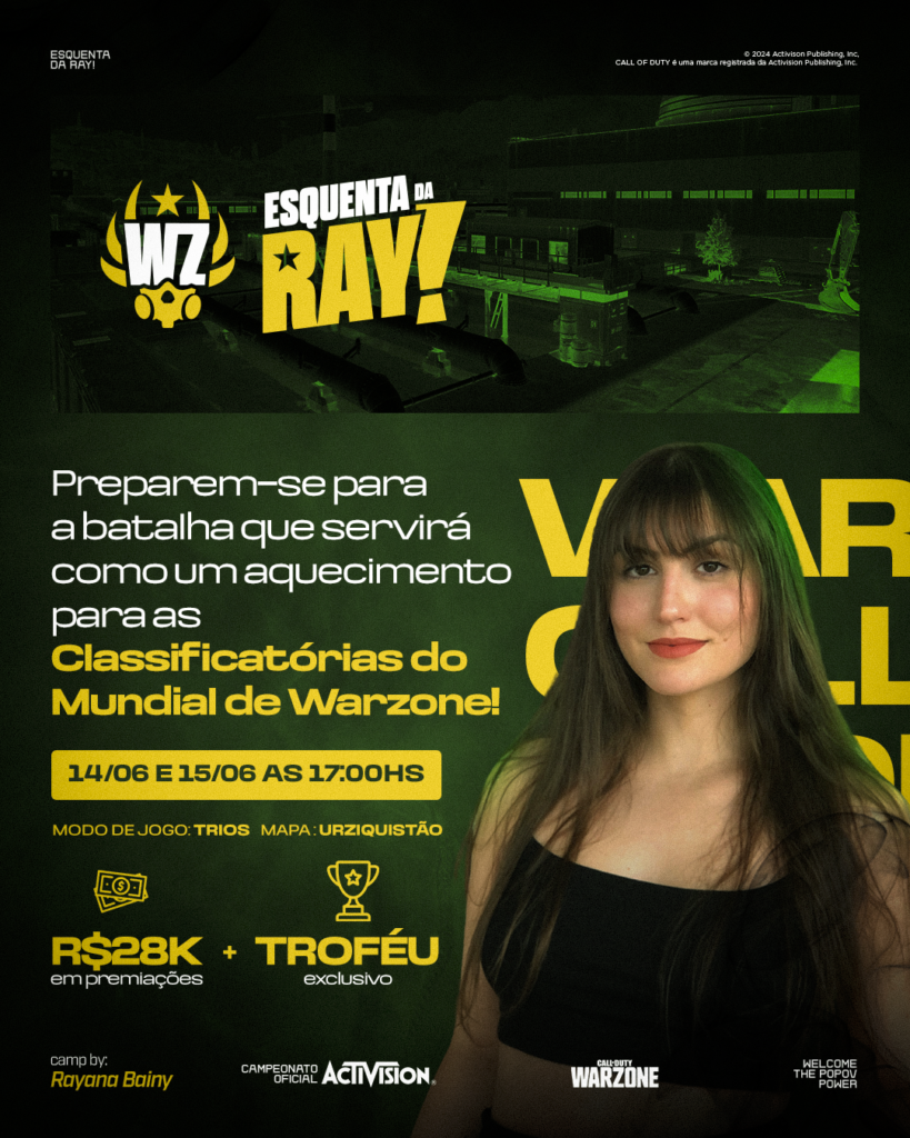 Rayana é a primeira mulher a ter um campeonato em parceria com o COD Brasil