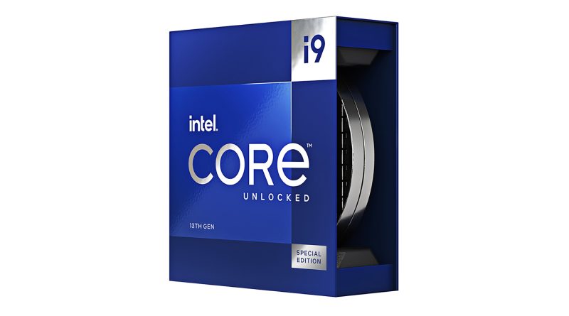 Caixa do processador Intel Core i9 de 13ª geração, edição especial.