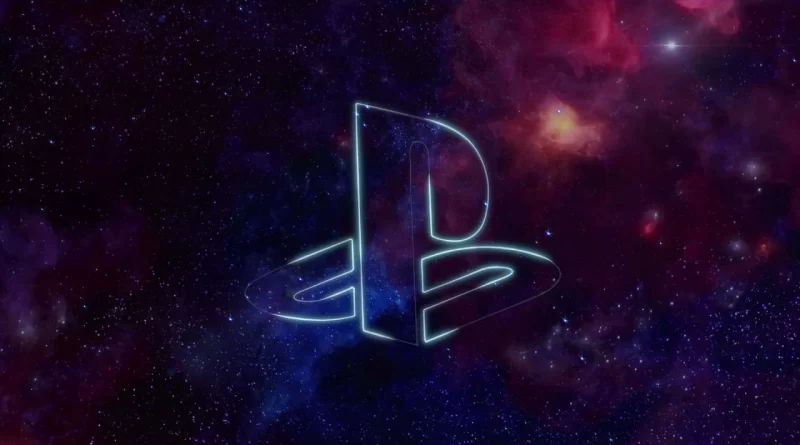 Logotipo do PlayStation em um fundo de galáxia estrelada. PS5 Pro