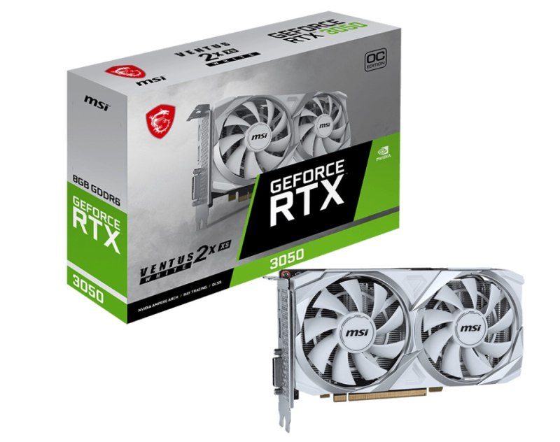 RTX 3050 branca da MSI: desempenho e estilo