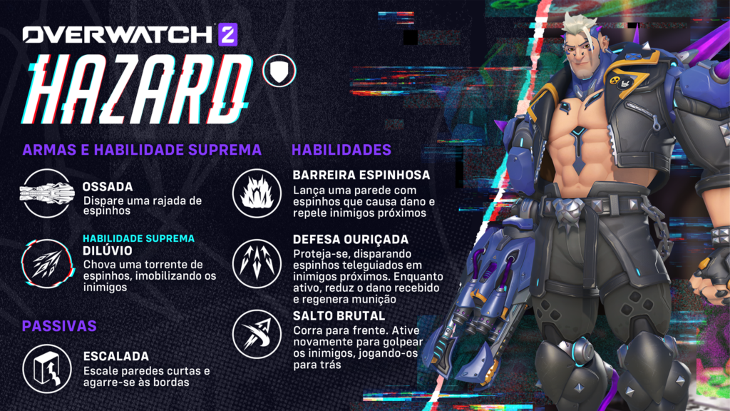 Conheça Hazard, o tanque impulsivo de Overwatch 2