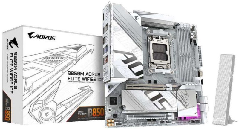 Novas Placas Aorus Elite B850 WiFi7 e B850M WIFI6E Ice da Gigabyte