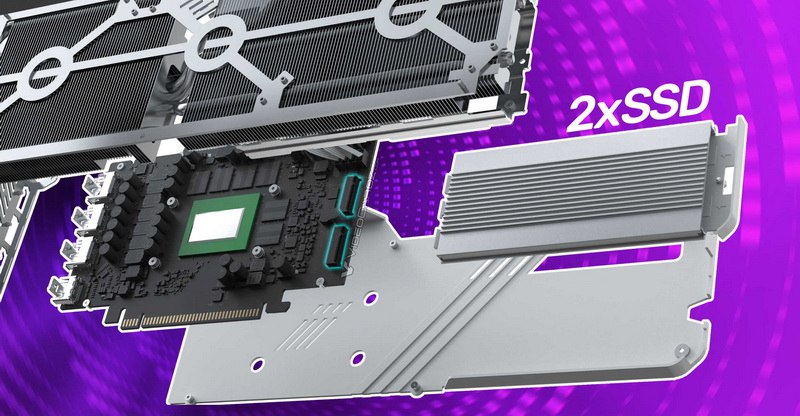 GPU Intel Arc B580 com slots para SSD surpreende