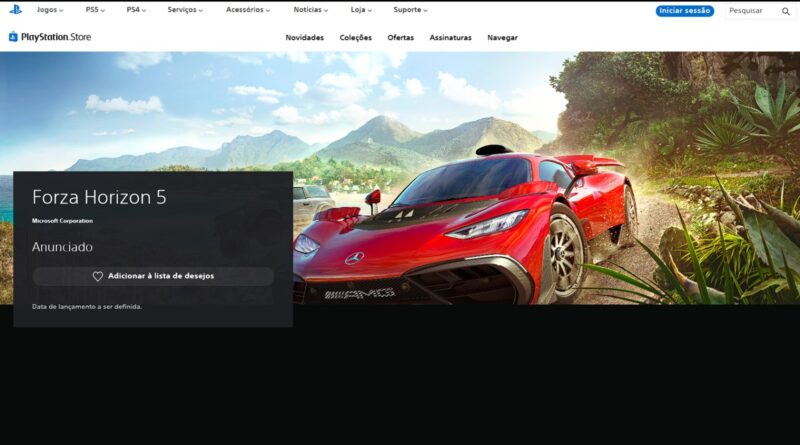 Forza Horizon 5 é oficial no PS5 no outono, com crossplay e conteúdo completo, incluindo expansões.