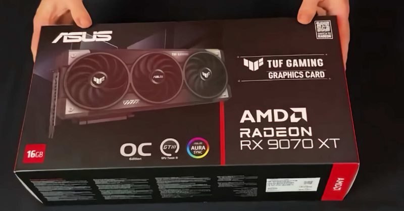 Primeiras imagens da Radeon RX 9070 XT! Asus TUF Gaming e Prime trazem 16 GB GDDR6 e design renovado.