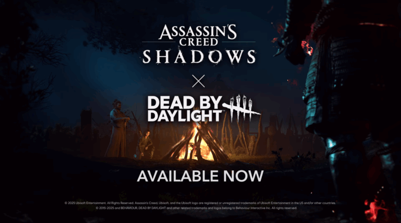 Imagem da missão crossover entre Assassin’s Creed Shadows e Dead by Daylight