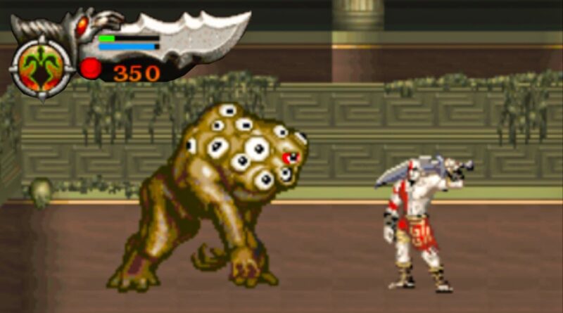 imagem conceitual de Kratos em cenário 2.5D no novo jogo de God of War