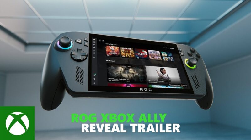 novo portátil Xbox da Microsoft em parceria com a ASUS com suporte a Steam e GOG
